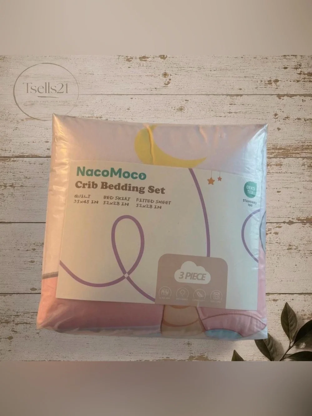 NWT NacoMoco 3-Piece Crib Bedding Set